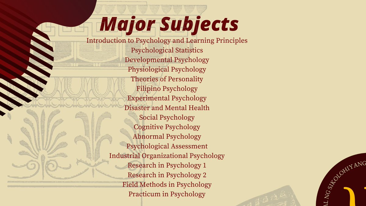 addusamasiko's tweet photo. AdDU AB Psychology | A multidimensional program, which focuses on evaluating one’s behavior and mental processes through such psychological theories and concepts.
Prepare to be primed for excellence. Enroll now in AB Psychology! ♥️🔱
#PrimedForExcellence🔱 https://t.co/xxdoqDtk15