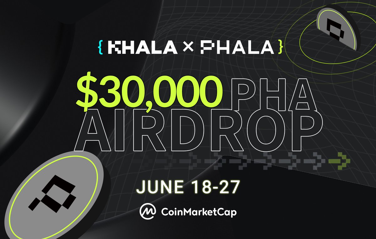 Phala Network (@phalanetwork) on Twitter photo 🔥🔥🔥The $30,000 $PHA Airdrop campaign launched on <a href="/CoinMarketCap/">CoinMarketCap</a>!
✅Complete the tasks and contribute $KSM to #KhalaCrowdloan, share 30,000 $PHA rewards!
📆Jun 18, 2021 - Jun 27, 2021
Participate ⤵️
coinmarketcap.com/currencies/pha… 🔥🔥🔥The $30,000 $PHA Airdrop campaign launched on <a href="/CoinMarketCap/">CoinMarketCap</a>!
✅Complete the tasks and contribute $KSM to #KhalaCrowdloan, share 30,000 $PHA rewards!
📆Jun 18, 2021 - Jun 27, 2021
Participate ⤵️
coinmarketcap.com/currencies/pha…