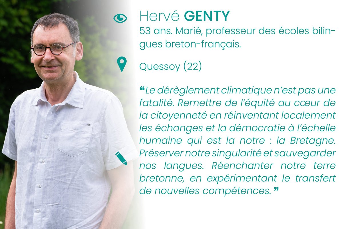 bretagnemavie's tweet photo. Nous sommes heureux de vous présenter les candidats Bretagne ma Vie. 

Aujourd'hui, découvrez Hervé Genty (22) !

Notre liste porte l’ambition d’une Bretagne solidaire, fraternelle et unie autour d’objectifs forts.
#bretagnemavie #regionales2021 #candidats #danielcueff https://t.co/6POpNS1Y2S
