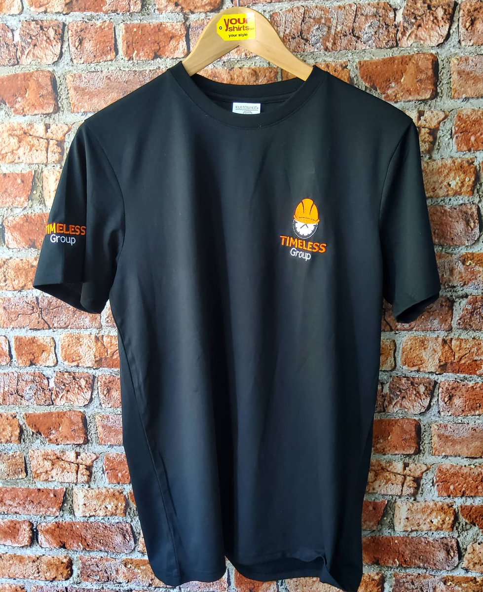 YourShirtsuk's tweet photo. @Kustom_kit workwear produced recently for Timeless Group. 

If you want to opt for a more premium, high quality workwear, Kustom Kit is a great option for you, these fashion fit tee's have a soft, quality feel and look super smart! 

#kustomkit #workwear #embroidery https://t.co/r9Bjj4dBpH