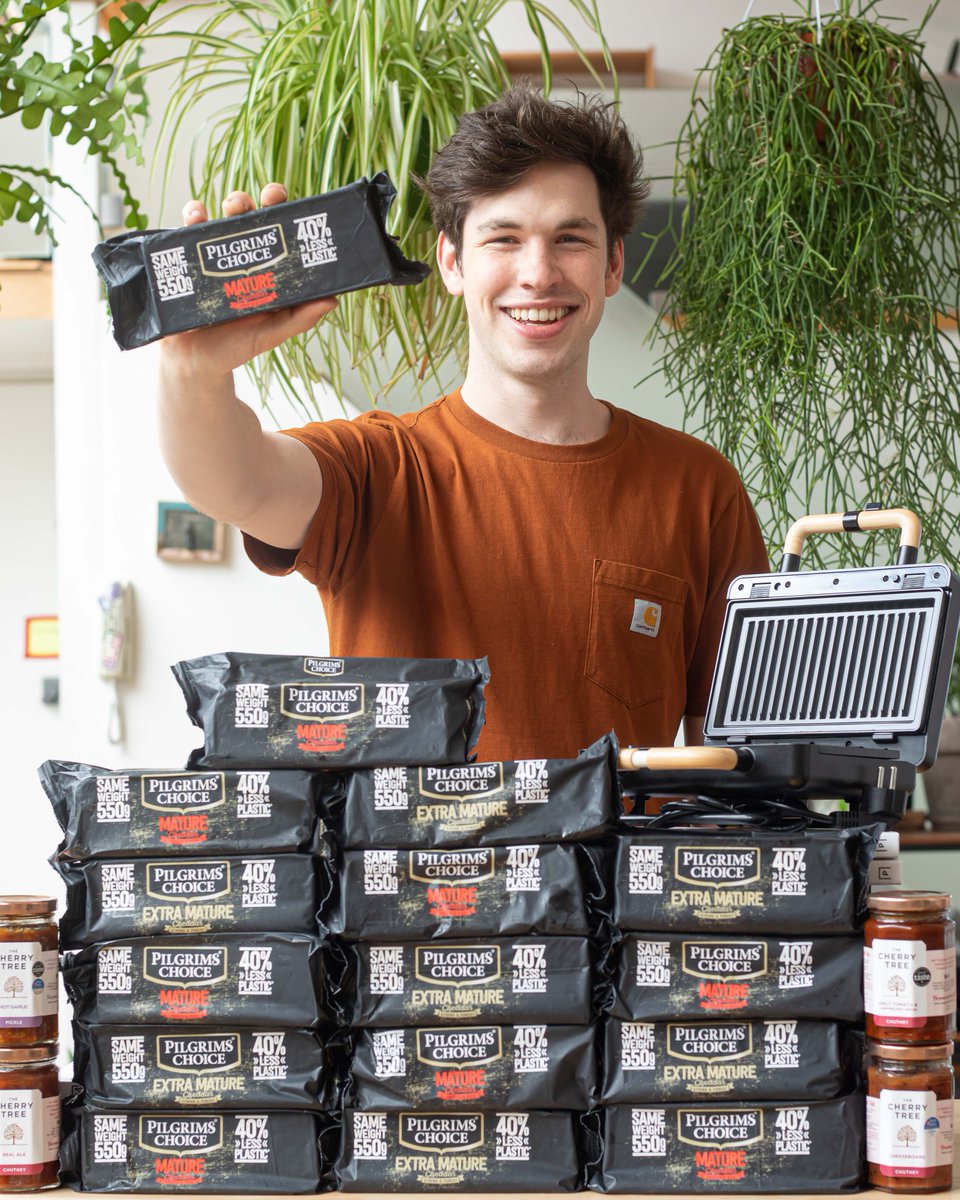 mobkitchen's tweet photo. We’ve partnered with the incredibly delicious @PilgrimsChoice to give one lucky winner a YEAR’s worth of cheese, a matte black toastie maker &amp; a variety of Cherry Tree chutneys. To win:
1. RT
2. Follow @mobkitchen &amp; @PilgrimsChoice 
Winner announced Monday. Good luck!
#Giveaway https://t.co/6AdKfLEdbb