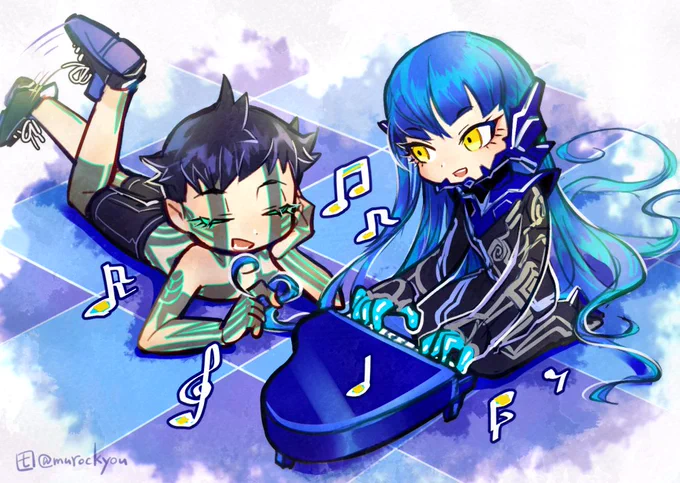 Welcome to the World of Shadows, where demons gather🎶🎹
ナホビノくんと人修羅くん

#SMT5 #真5 #DemiFiend #AtlusFaithful 