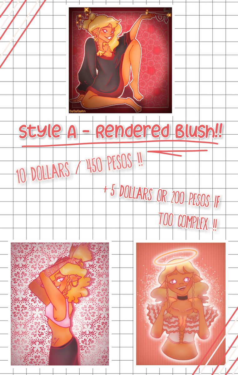 TuTuTuen's tweet photo. ✨RTs Highly Appreciated!!✨

Here are my brand new commission sheets!! As summer is officially starting, I'm trying to help my family with funds! My favorite pieces will be samples listed in the thread!!

The base range for my commissions is around 5 to 10 dollars only!! 💖✨💖 https://t.co/2mq2CMrPym