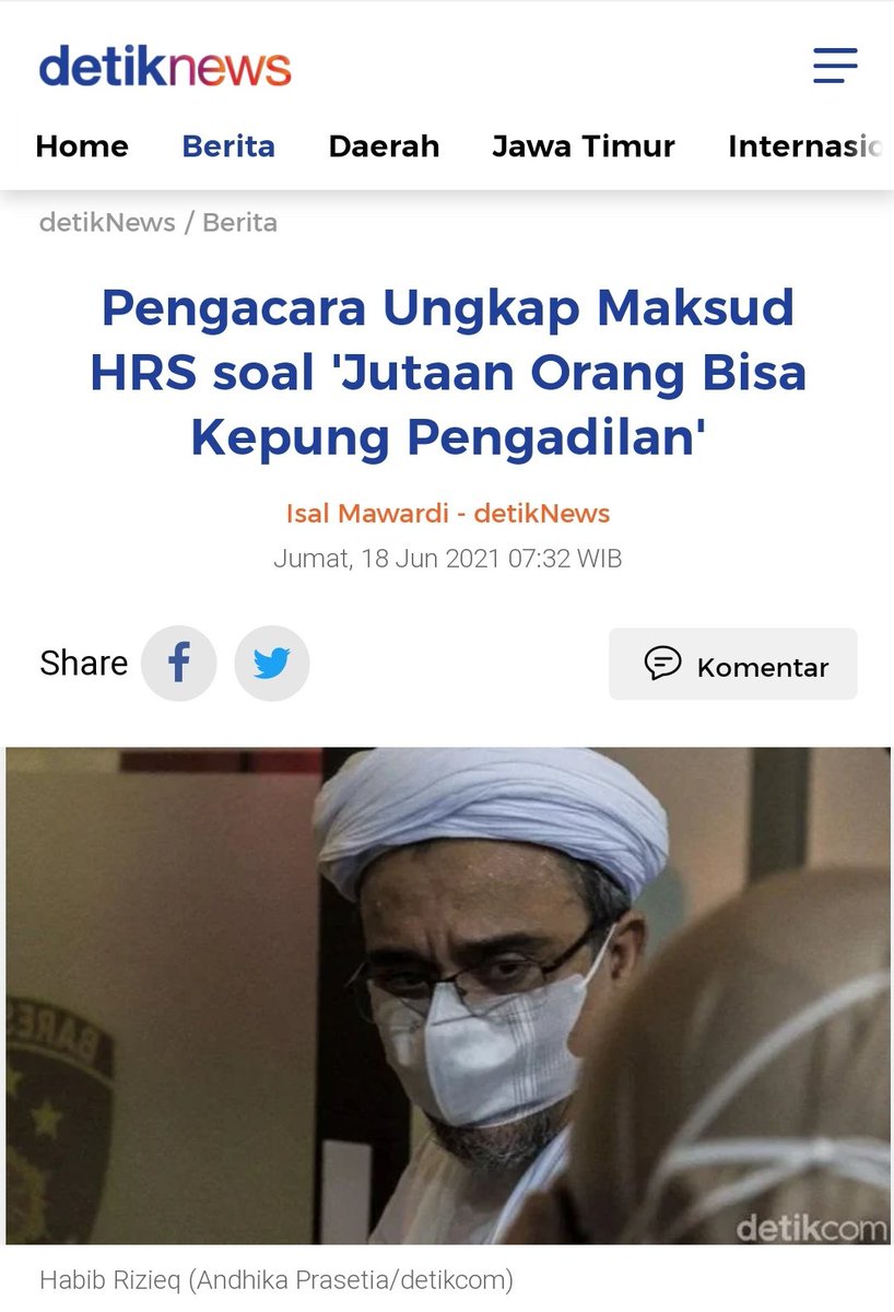 Selalu saja cari sensasi dengan polah tingkah ancaman

Inikah contoh seorang "Imam Besar" ?

Tidak pantas sama sekali !!!

Bukannya bikin teduh malah selalu ingin bikin rusuh

news.detik.com/berita/d-56105…
