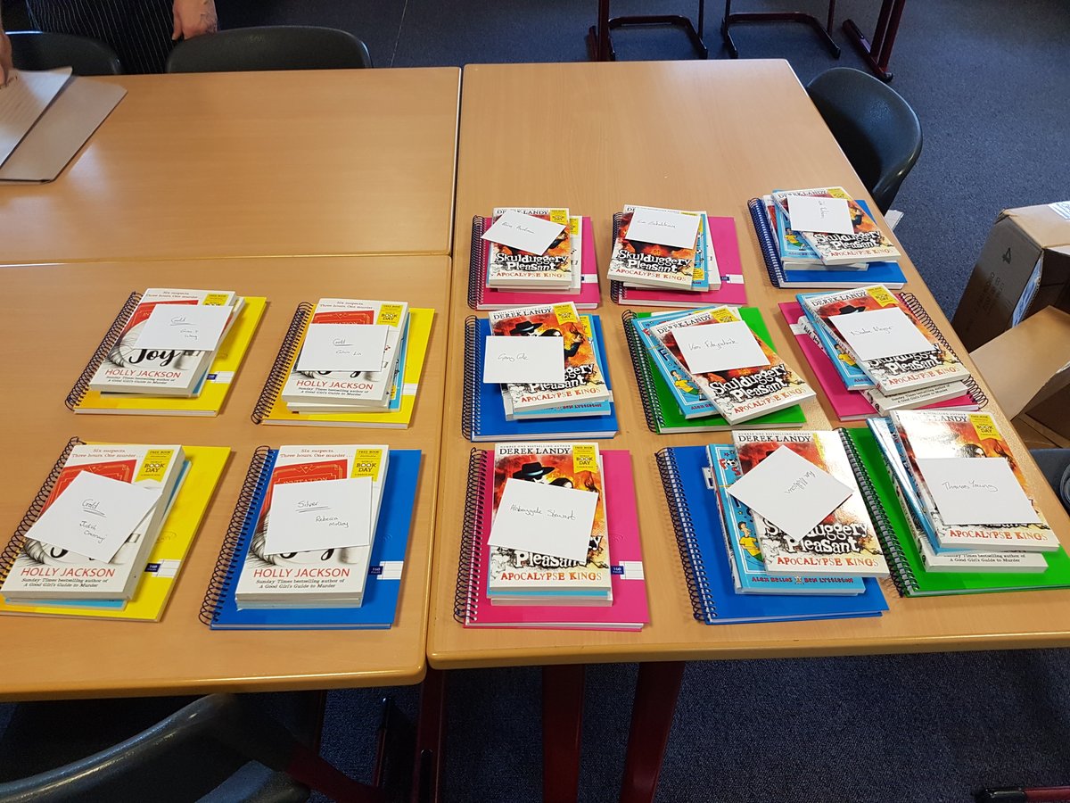 Organising the prizes for the St Andrews Reading Challenge being delivered by our S6 pupils today!