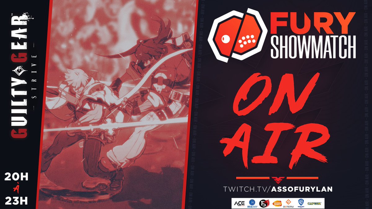 FuryVS_'s tweet photo. 🟢🗯️ ON LIVE !! #FuryShowmatch 🎮 Guilty Gear Strive
🎙️ @Masker_Sol &amp; @Eskagasse

🆚 https://t.co/35iHbilkau
💰 https://t.co/2dPzd5f4TJ

[#GGST | @FightSessions @matcherino_ @playsfromfuture] https://t.co/BoepgeWbOp