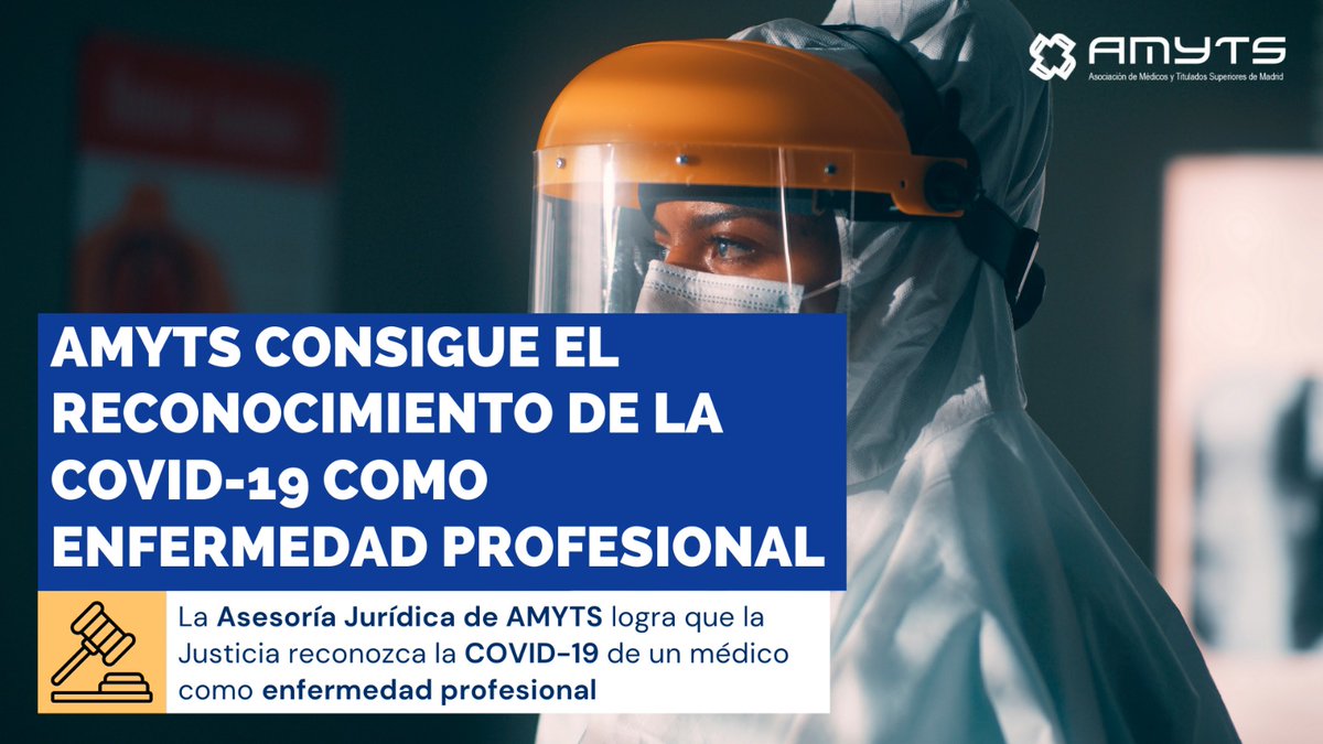 #ULTIMAHORA 

👏👏👏

<a href="/amytsmedicos/">AMYTS</a> consigue el reconocimiento de la Covid-19 como ENFERMEDAD PROFESIONAL a un médico

¡¡¡NUEVO ÉXITO DE NUESTRA ASESORÍA JURÍDICA!!!

amyts.es/amyts-consigue…