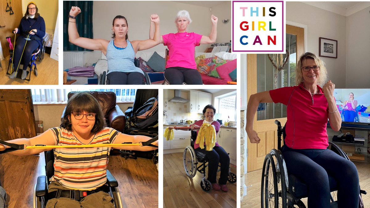 wheelpower's tweet photo. We are delighted to support #ThisGirlCanWeek by highlighting how WheelPowers online exercise resources & resistance bands programme has helped disabled women across the UK to stay active during the Covid-19 pandemic #FeelGoodFriday #WheelchairFitness #JoinTheMovement https://t.co/iF90x6a8U9