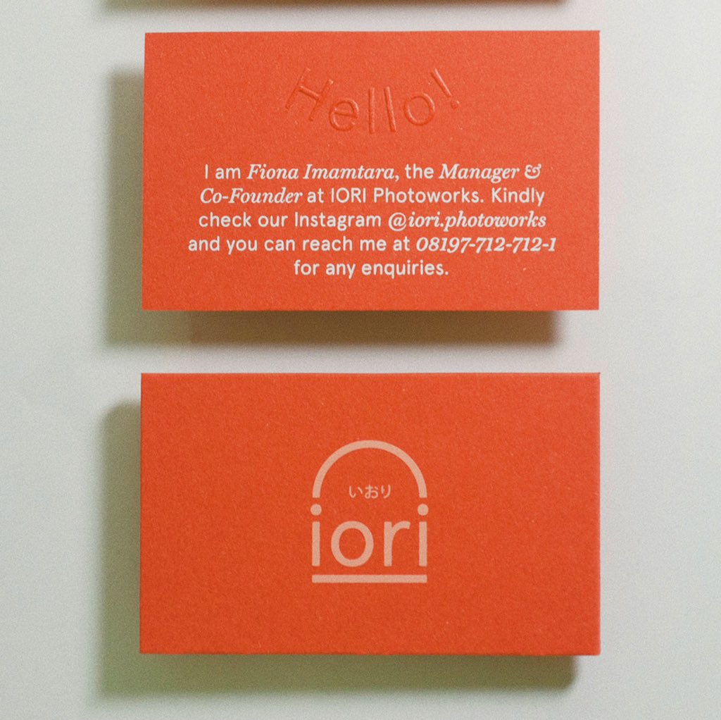 KyubStudio's tweet photo. 煉瓦色の名刺。#blindemboss #空きおし #silkscreen #シルクスクリーン

Design by @irenewiryanto
Print by @kyubstudio

#businesscard #namecard #kyubprint #printing #名刺　#印刷 https://t.co/yegNYZB5Sw