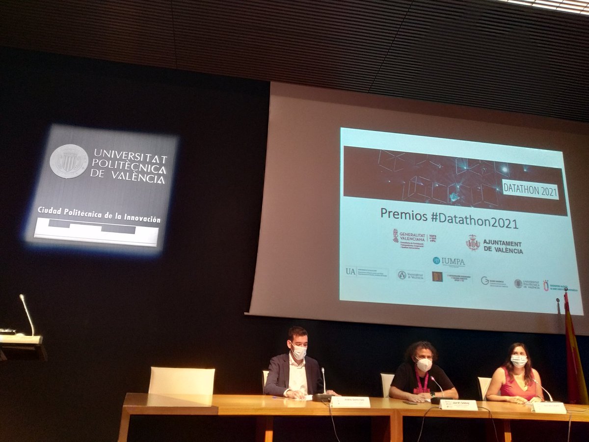 Jose-Norberto Mazón (@jnmazon) on Twitter photo En la entrega de premios de la datathon 2021 sobre reutilización de datos abiertos para retos en un mundo postcovid con <a href="/jmcalabu/">Jose Manuel Calabuig</a> <a href="/AGomisF/">Andrés Gomis</a> <a href="/elisavalia/">Elisa Valía Cotanda /❤</a> En la entrega de premios de la datathon 2021 sobre reutilización de datos abiertos para retos en un mundo postcovid con <a href="/jmcalabu/">Jose Manuel Calabuig</a> <a href="/AGomisF/">Andrés Gomis</a> <a href="/elisavalia/">Elisa Valía Cotanda /❤</a>