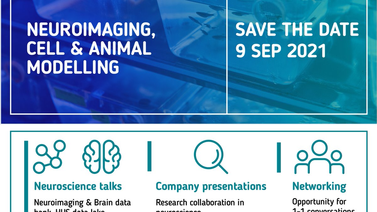 Registration is still open for our virtual #neuroscience #collaboration event on 9/9/2021!

➡️Theme: Neuroimaging, cell &amp; animal modelling
➡️For: Researchers and companies interested in neuroscience
➡️More info, programme &amp; registration: helsinkibrainandmind.fi/collaboratione…

#codedtoconnect