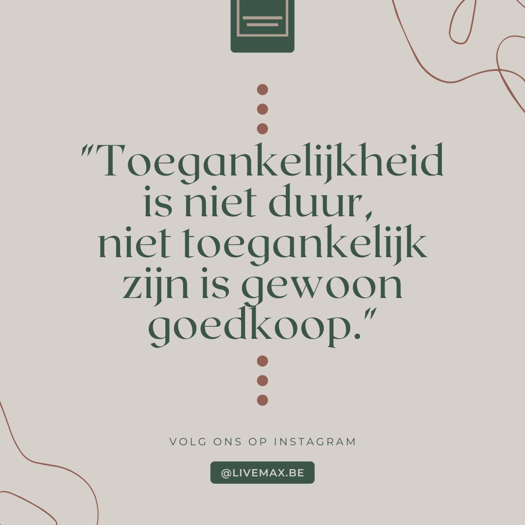 Toegankelijkheid is niet duur, niet toegankelijk zijn is gewoon goedkoop.  Lees onze volledige post hier: instagram.com/p/CQQUGbFBjGo/…