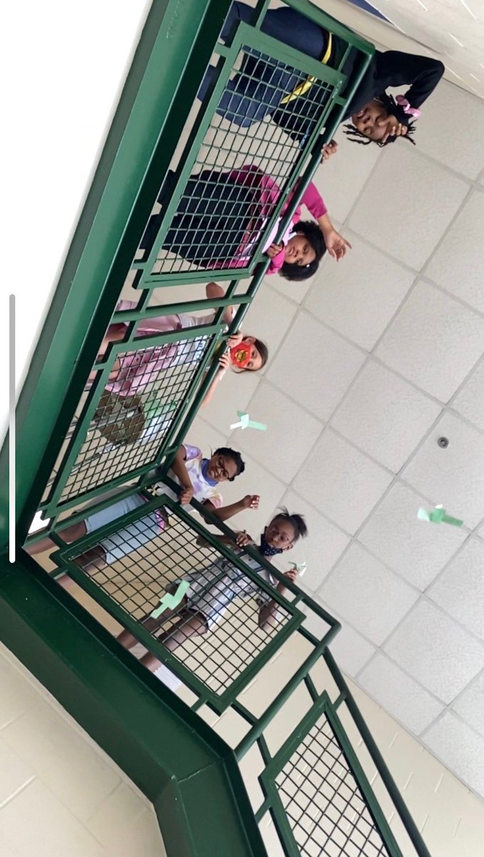 drjoimitchell's tweet photo. Our rising 5th graders at @AmquiES, partnered with @BIMNash to engineer paper helicopters. This activity was inspired by the Engineering Design Process, as part of STEAM. https://t.co/Y8nq5thihD