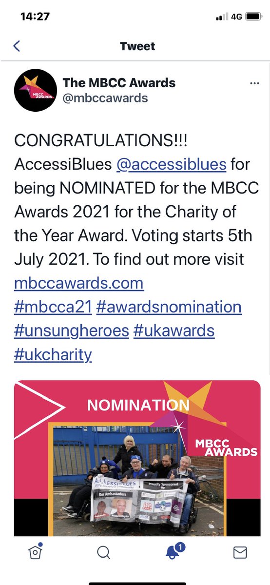AccessiBlues Community Disabled Club tweet media