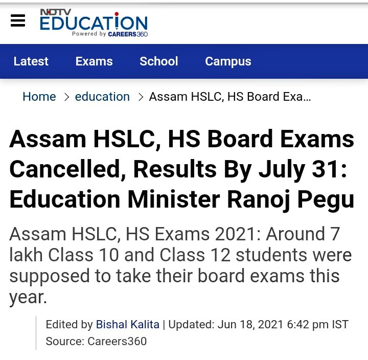 ActivistSukhpal's tweet photo. Honb. CM @ysjagan @vijayanpinarayi @CMofKarnataka @CMOPb 

#Assam just cancelled state exams. 

Ur state board students are in extreme distress. 
Pls cancel exams 4 uniform decision. 
Y should only sm students suffer?🙏
@AdvMamtaSharma
@STUDENTSDUNION

#SC_CancelStateBoardExams https://t.co/mFNygrGZRu