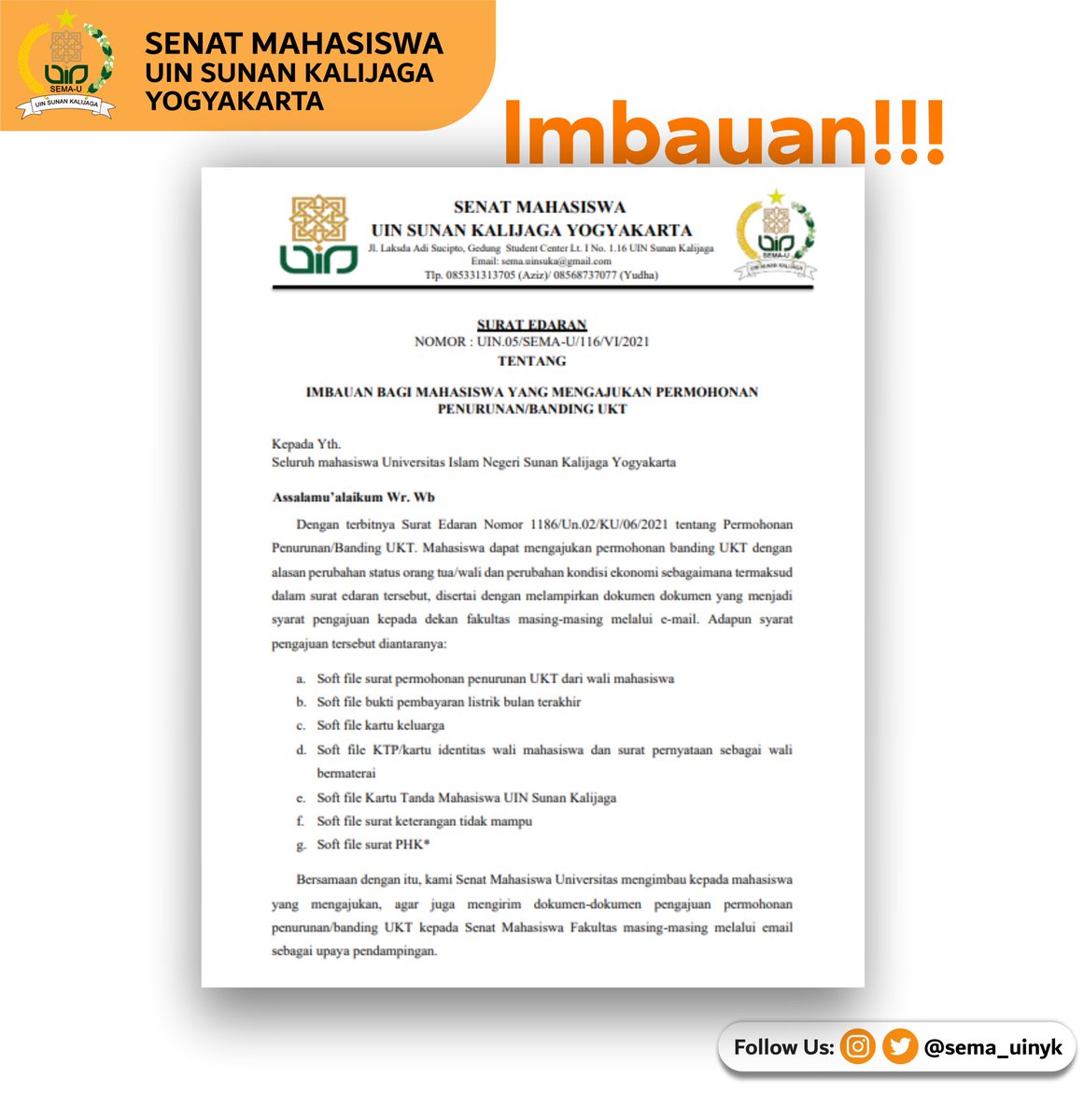 Sema Uin Sunan Kalijaga Sema Uinyk Twitter