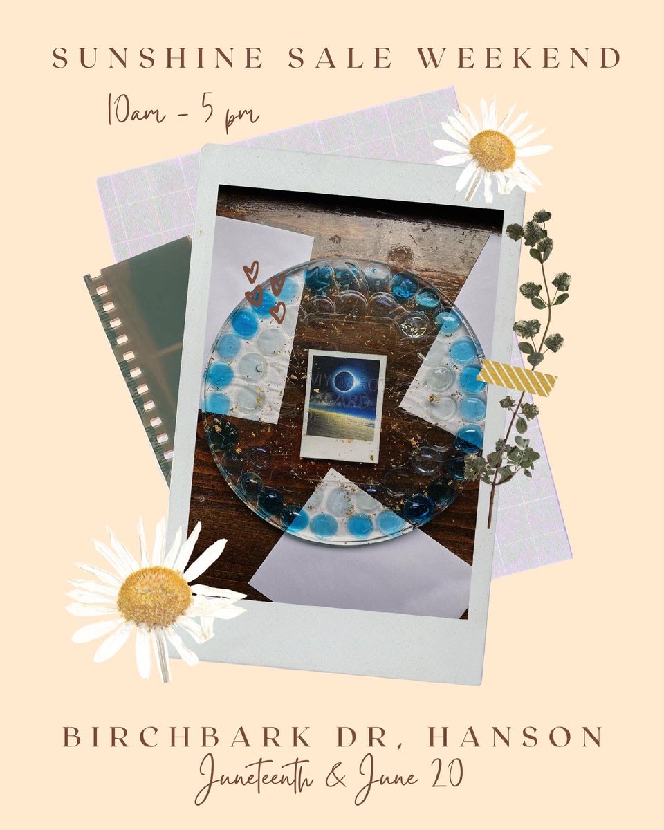 MissSlay77's tweet photo. Pocket of Sunshine sale this weekend!
Saturday &amp; Sunday #Juneteenth 
Hope to see you for the garage glam &amp; please tell a friend!🌞🤎 #ShopSmall #BuyBlack https://t.co/31R1CyDvhO