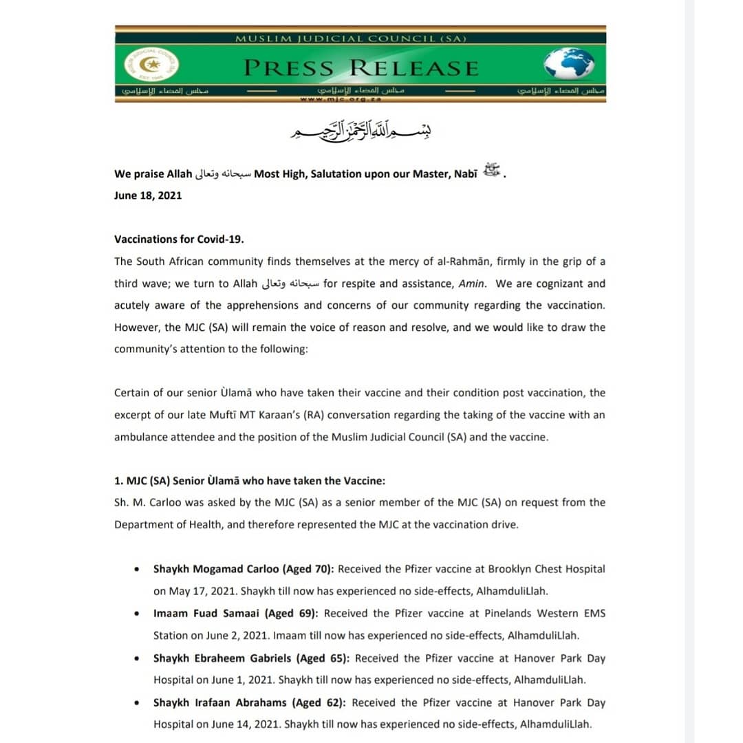 Muslim Judicial Council tweet media