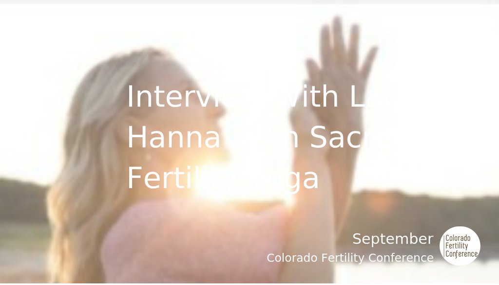 Listen in as we chat with Lauren Hanna from Sacred Fertility Yoga

Read more 👉 lttr.ai/iDOP

@Sacredyogafertility

#fertilityyoga #fertilitymeditation #sacredyogafertility #Infertility #Coloradofertilityconference #Coloradofertility