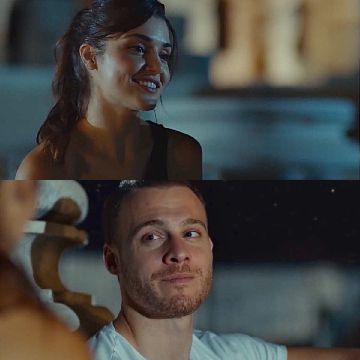 romanticbolat's tweet photo. "questa notte i tuoi sogni diventeranno realtà." 

Inconsapevolmente si stava avverando anche quello del loro cuore innamorarsi uno dell'altra #LoveIsInTheAir https://t.co/6nD9kKptqB