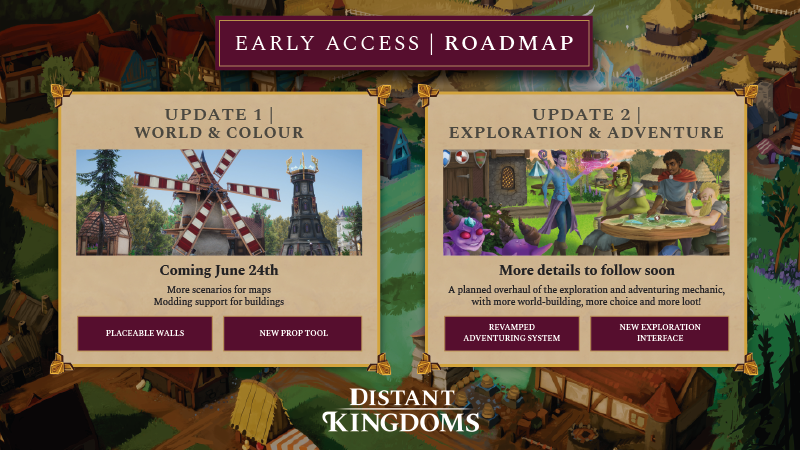 DistantKingdoms's tweet photo. Get ready adventurers! ⚔️ Updates are coming soon! We've updated our Early Access Roadmap with help &amp; feedback from the community. Check out our post to find out what you can expect from Updates 1 &amp; 2...

https://t.co/hOfLaXLK80

#DistantKingdoms | #EarlyAccess | #IndieGames https://t.co/KMyIIPMvFT