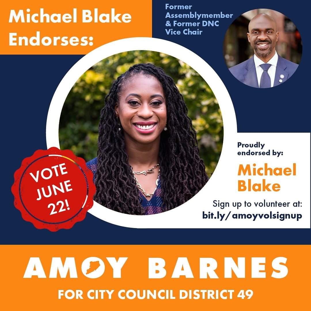🚨ENDORSEMENT ALERT🚨

Grateful to have former Assemblymember <a href="/MrMikeBlake/">Michael Blake</a> on #TeamAmoy. Blake has been a staunch advocate for NYC and I am humbled that he has put his faith in our people powered campaign. #TeamAmoy