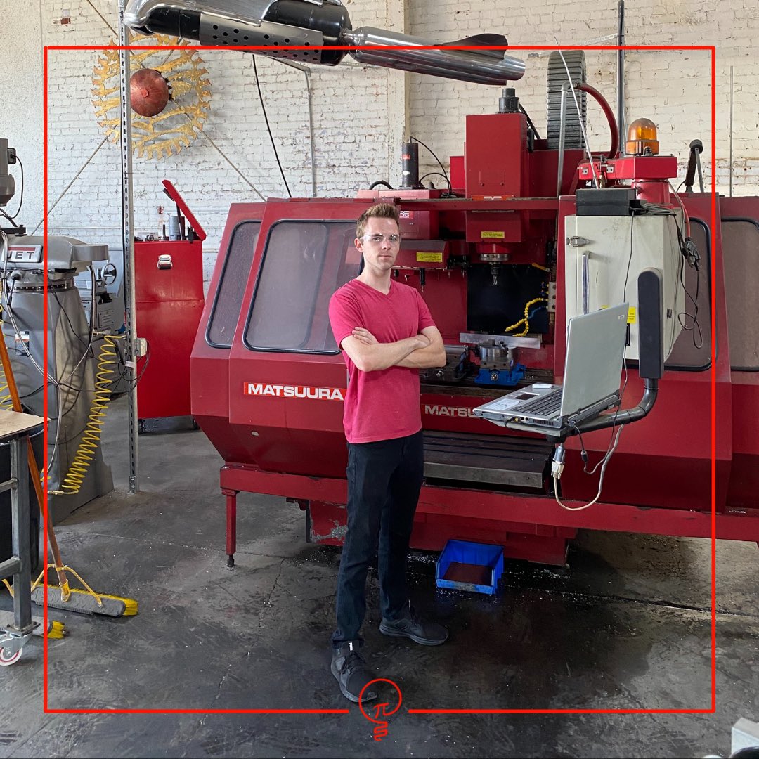 ThePiShopFresno's tweet photo. Timofey Volkov is a new #engineer at #ThePiShop and @BlueDolphinCA. He is studying #mechanicalengineering at @Fresno_State and attended the #Robotics and #Electronics lab where he learned about #electronics, #programming #SolidWorks, #3Dprinting, and the CNC Router and Mill. https://t.co/27mHZBUCfD