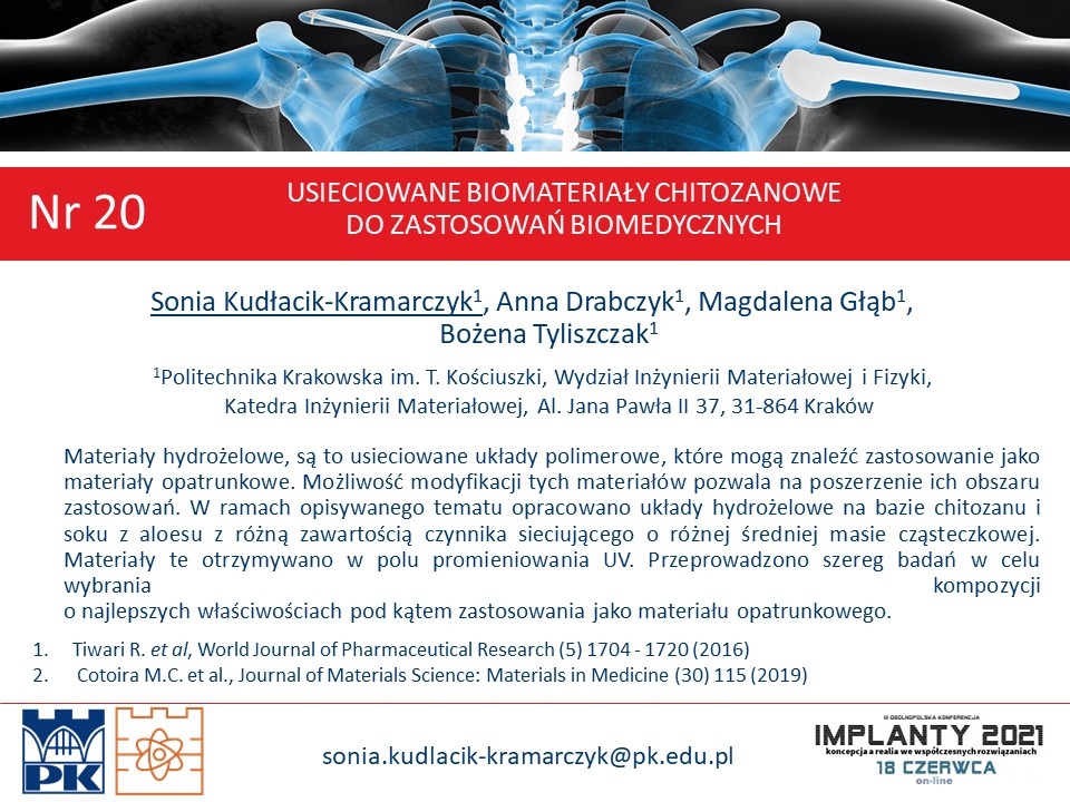 K_IMPLANTY's tweet photo. Serdecznie zapraszamy do obejrzenia plakatu nr 20
Ogólnopolskiej Konferencji IMPLANTY 2021. 
@K_IMPLANTY https://t.co/xLbVe6ElBP
