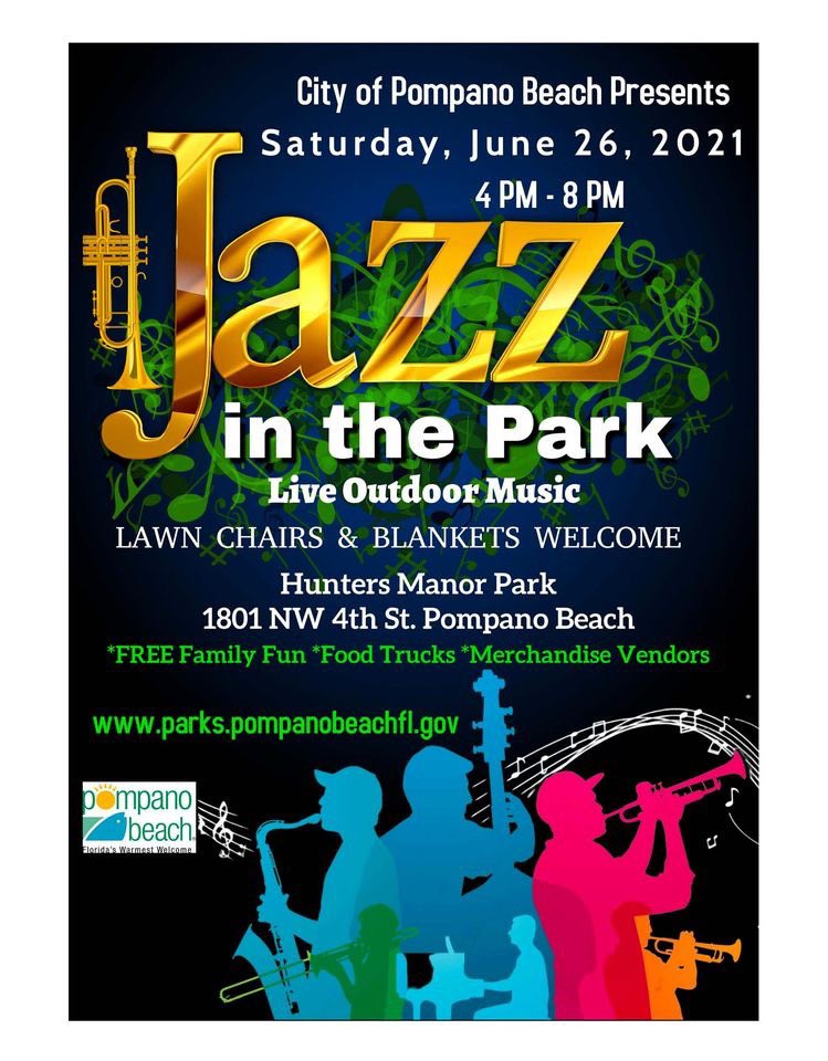 mypompanobeach's tweet photo. Next weekend...two awesome IN-PERSON events! 
On Friday, June 25th, don't miss the return of MOVIES IN THE PARK.
On Saturday, June 26th, Jazz in the Park at Hunters Manor Park, 4 - 8 PM. 
Both events are FREE and everyone is #Welcome. For more info https://t.co/2ImGCcFa7S https://t.co/4n9KQzghfl