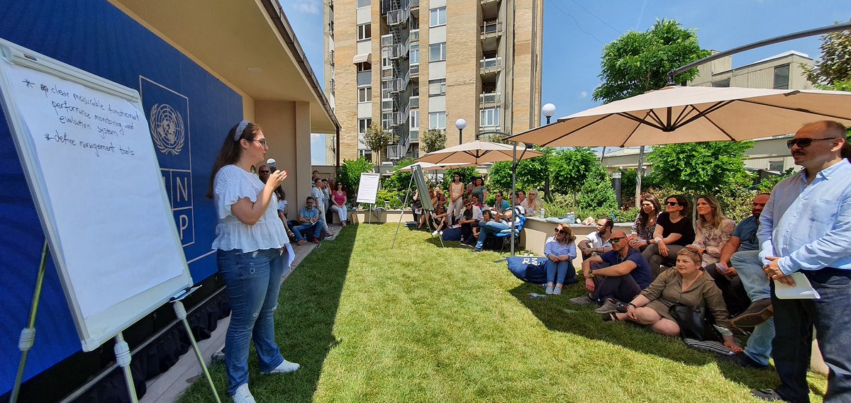 After months of online meetings, today we held our first in-person staff meeting in over a year, taking advantage of the nice weather and the beautiful Koco Racin green roof. Even in the new normal, nothing beats the energy of a good team working together in the same space!