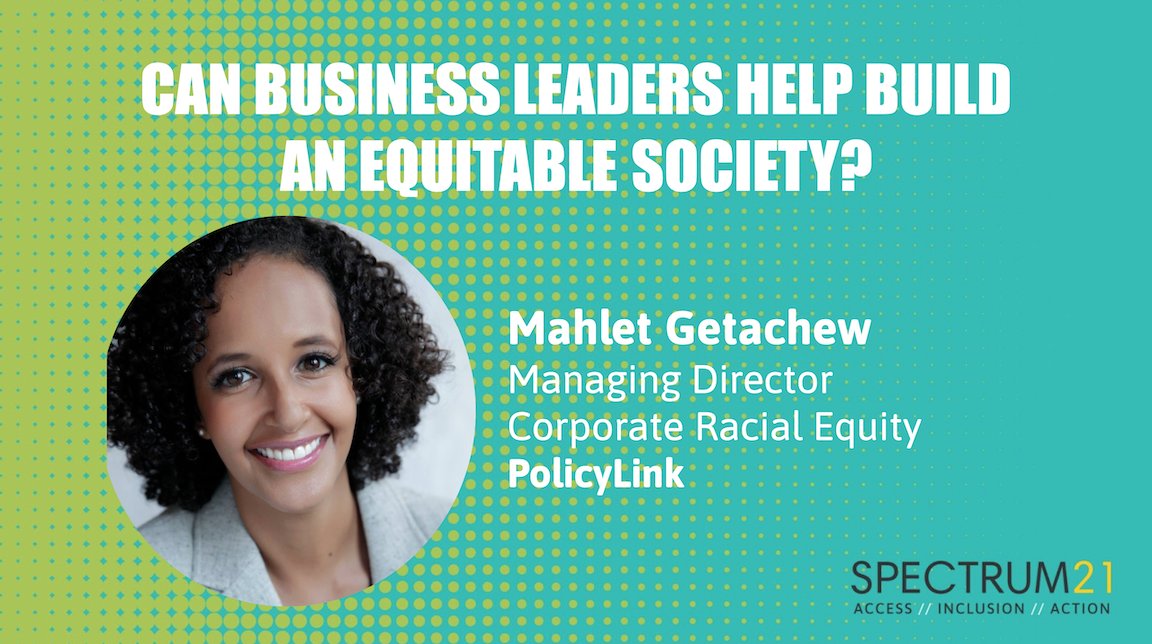 policylink's tweet photo. "Equity is everybody’s job.”
During a #SPECTRUM21 Q&A, @policylink Managing Director of Corporate Racial Equity Mahlet Getachew delivered that reminder to the @SOCAPmarkets audience. Watch the recap on their website. https://t.co/Tl85mEi8S6 https://t.co/odD9leC4RJ