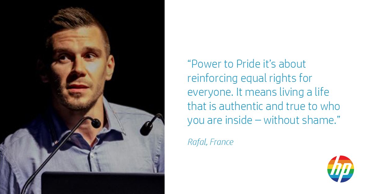 HPCareers's tweet photo. "#Pride is love β€οΈπ§‘ππππ. It's the freedom to be yourself and creating a world where diversity is a virtue, and everyone can live and love each other without hate." Rafal, France. https://t.co/oe3BRysCdU #HPPride #PowerYourPride https://t.co/jqalEFw9Zr