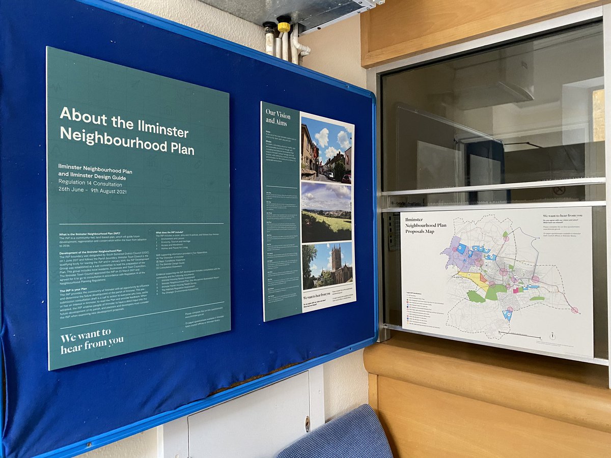 We are proud to commence  the Ilminster #neighbourhoodplan (Reg.14) consultation- our most ambitious whole town plan for this gorgeous Somerset town.