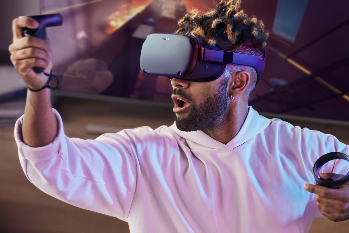RyanBellGuide's tweet photo. The video shows Zuckerberg using #OculusBrowser, #OculusStore and #OculusTV all at once in the Quest home, side by side. Currently, only one window can be open at once
#AirLink Is Coming To #Quest 1, #Zuckerberg Teases v30 https://t.co/ID8UfQF5gp https://t.co/tiA6v79MP9