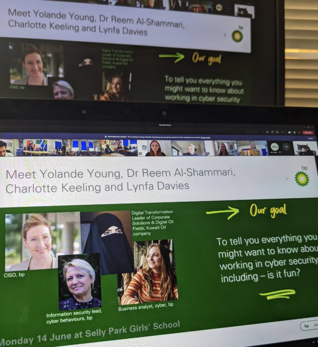 Q8Thunders's tweet photo. The event is under @bp_plc 's initiative of "#Cybersecurity & #STEM Careers Partnership with bp".
Our Talk was attended by +270 Girls at age of 9 &10 yrs from @SellyParkGirls' School at #UK.
https://t.co/P1vF0PR8AP
#CyberSecurity #Infosec #STEM #tootaa #QueenofHackers https://t.co/ZVoFdGXywD