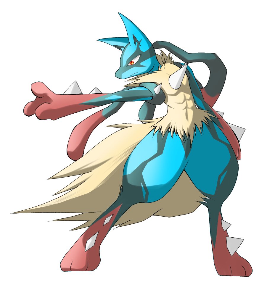 lucario pokemon (creature) solo white background furry closed mouth standing spikes  illustration images