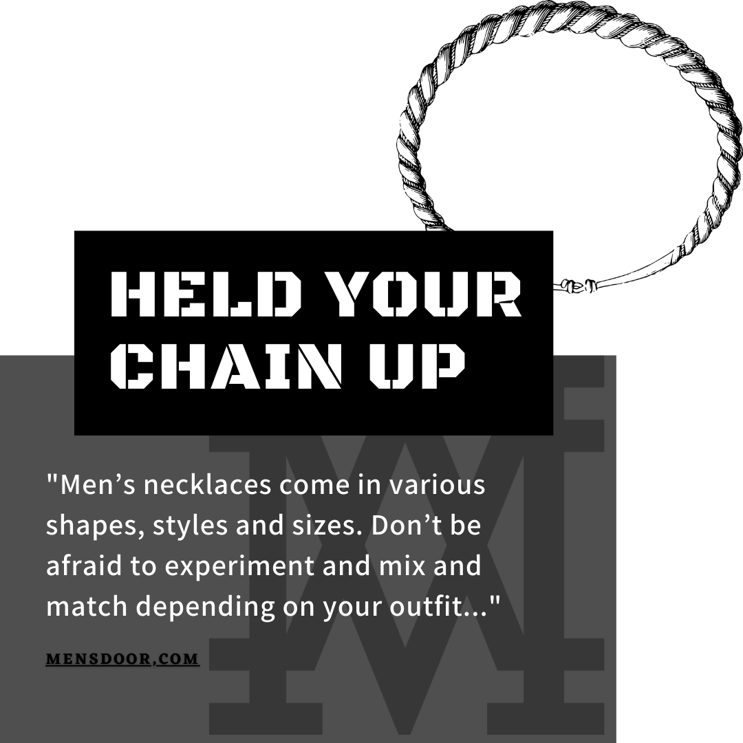 mensdoor's tweet image. Be fashion forward with your chains on. Don’t be afraid to experiment styles with your outfits. 

#menschains #mensnecklaces #mensguide #menstips #necklacesformen #mensstyle #menstyleguide