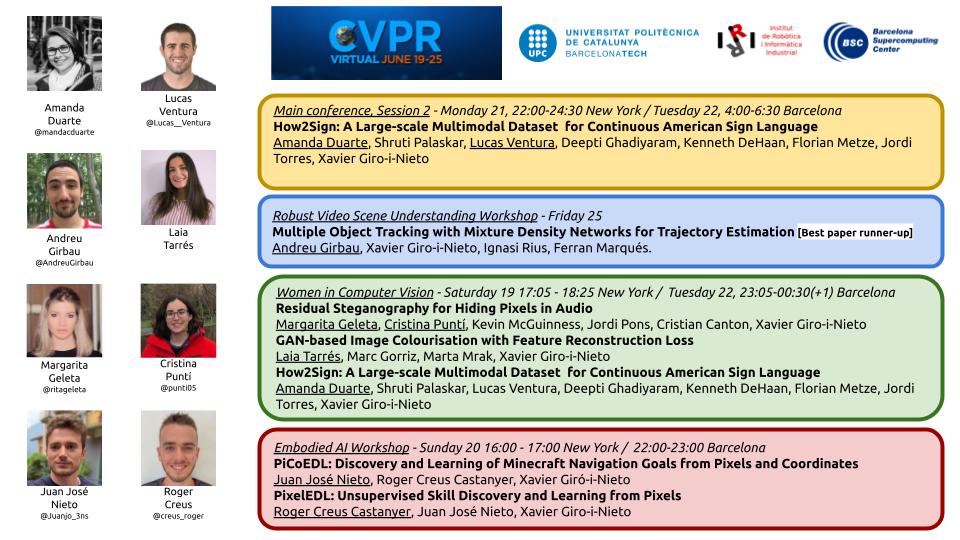 We are ready for #CVPR2021. Best things of virtual events is that our students can all attend and present their works as first author.

We hope to meet you all there, check the schedules of our presentations: