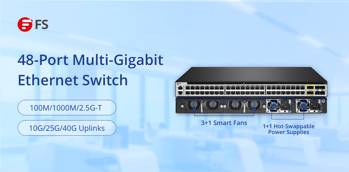 FS 48-Port Multi-Gigabit 2.5GBASE-T Switch 