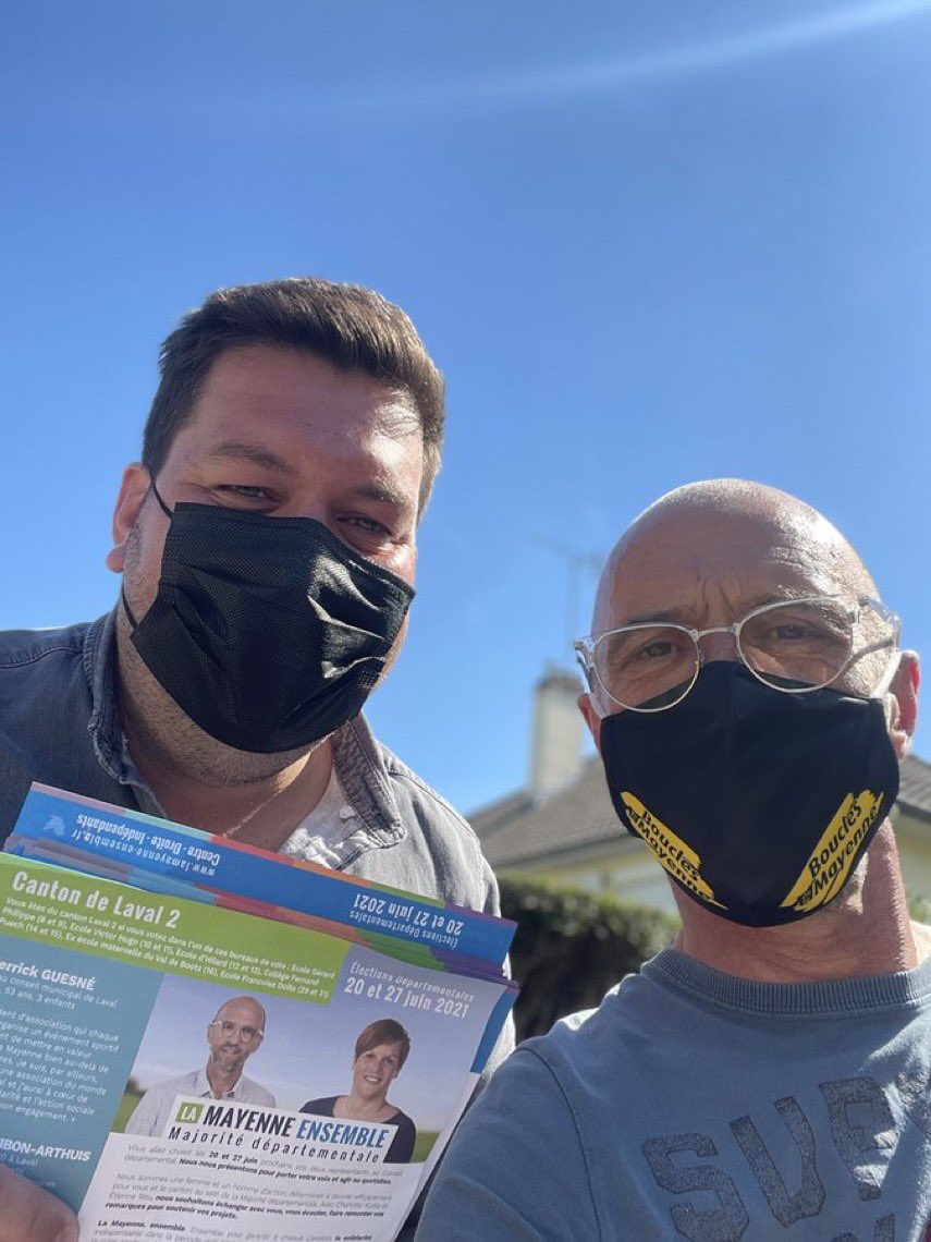 HibonGuesne's tweet photo. Merci à tous pour votre accueil dans tous les quartiers de notre canton de #laval2 #electionsdepartementales2021 Il nous reste encore tout l’après midi pour aller à la rencontre des habitants avant le 1er tour dimanche 20 juin. #votez https://t.co/OMVnqCw1KC