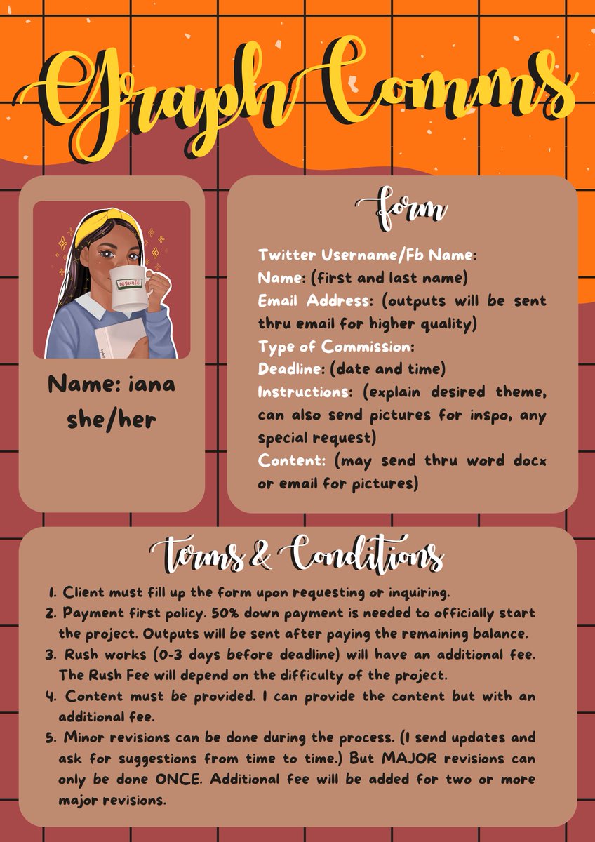graphcomms's tweet photo. [🛒] OPEN: Hello ! This is GRAPHCOMMS !

[🛒] .. Accepting graphic/editing commissions! Check attached pictures for more details!

↳ updates: #graphcommsupdates
↳ feedbacks: #madebygraphcomms https://t.co/iWaITGFwhV