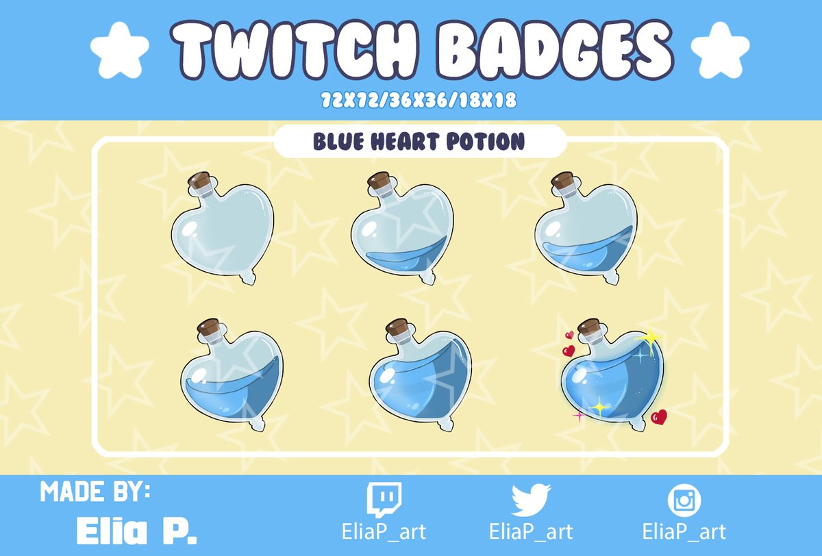 EliaP_art's tweet photo. La tienda de Etsy sigue creciendo!! Emblemas de pociones
https://t.co/VwbPJuBsjb
#twitch #twitchtv #emotes #TwitchEmoteArtist #twitchemotes #badgets https://t.co/vcXtVOuTar