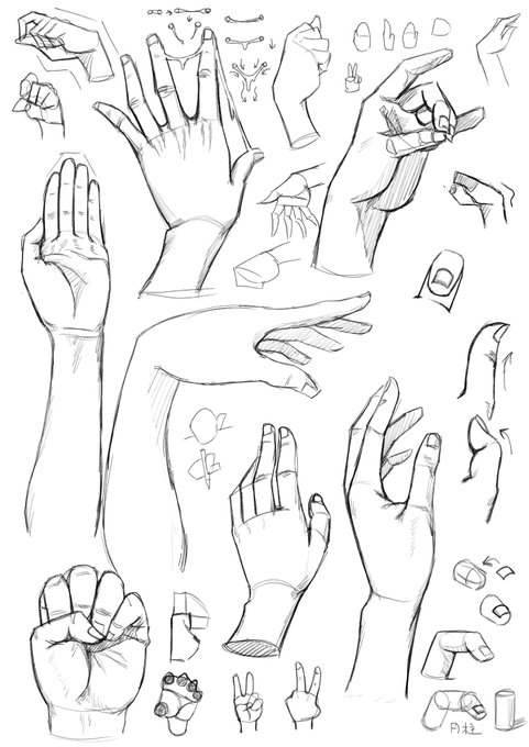 手のスケッチ 