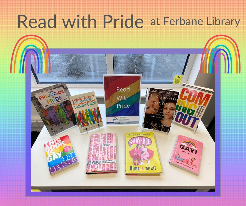 OffalyLibraries's tweet image. #FerbaneLibrary has a lovely display of books by LGBT+ authors and about LGBT+ topics available to borrow - head in for a browsing session and have a look!
#PrideMonth2021 #LoveBooks @LibrariesIre @LGBT_ie @offalycoco