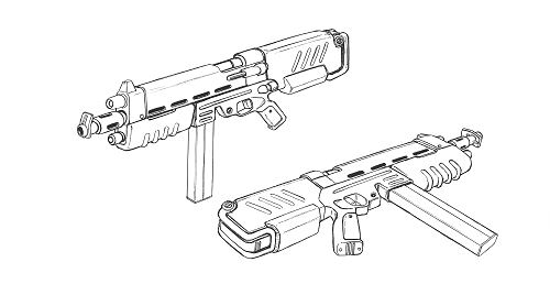 そのうち主兵装となったのが実体弾兵装のMMP-80 マシンガン。従来の