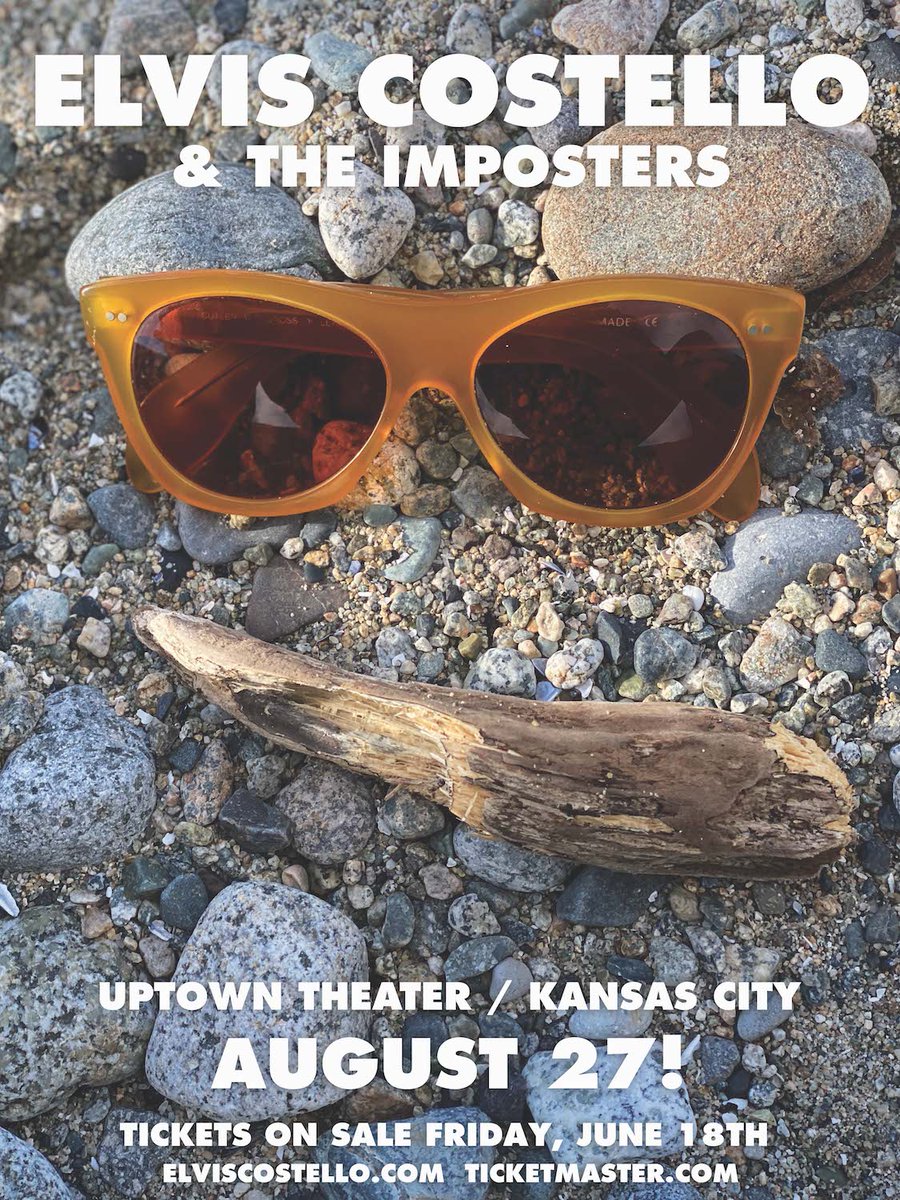 ElvisCostello's tweet photo. Elvis Costello &amp; The Imposters Live at the @UptownTheater Kansas City, MO Friday August 27. 

Tickets On Sale Now! - https://t.co/D3EsbK45A7 https://t.co/cLbpgXske1
