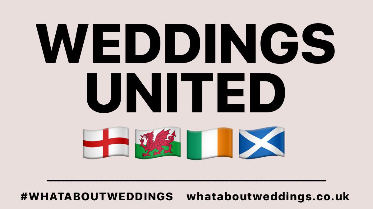 GET UNITED! Couples and businesses - use the image below and tweet the your country’s leader to tell them how they can support weddings. 

Share you #weddinggoals and let’s get a win for weddings!

#whataboutweddings 
#weddingsunited
