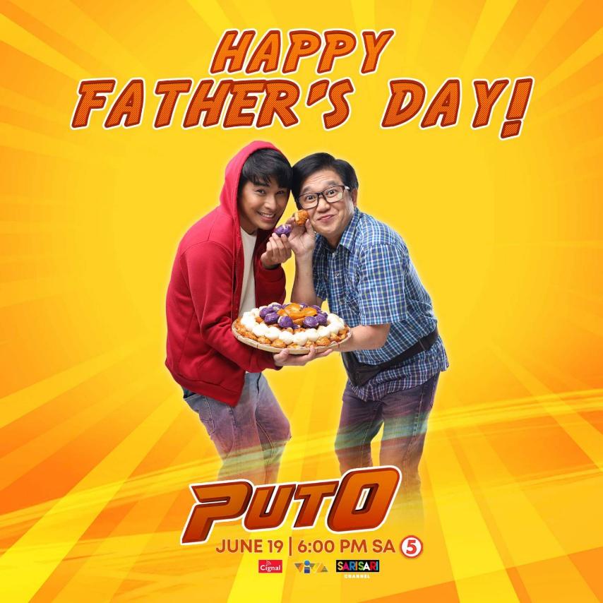 Viva_Ent's tweet photo. Para kay Tatay na walang kasing sipag at mapagmahal sa pamilya, deserve mo ang tumawa today! Hayaan mong pasayahin ka nina Puto at Uno sa pinag-uusapang saya-serye, PUTO!
Abangan ang new episodes tuwing Sabado, 6pm sa TV5 at catch-up airing mamayang 5pm sa Sari Sari Channel! https://t.co/DBc7FLyFYx