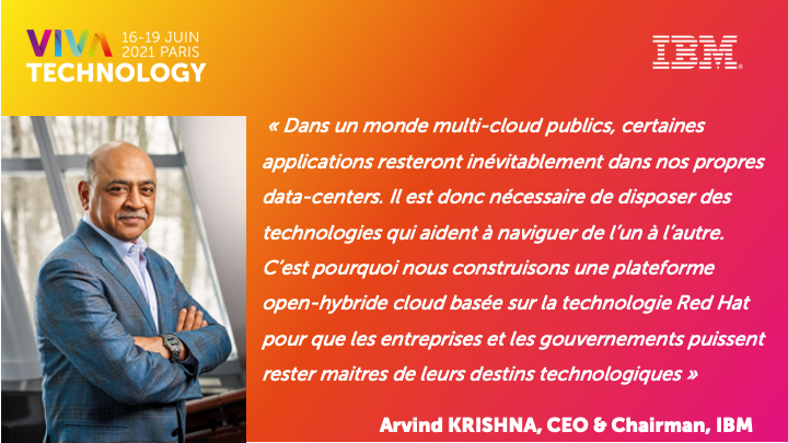 Notre chairman &amp; CEO, Arvind Krishna, interviewé à <a href="/VivaTech/">VivaTech</a> par Maurice Lévy, Président du directoire de <a href="/PublicisGroupe/">Publicis Groupe</a>.
#hybridcloud #Quantum #VivaTech