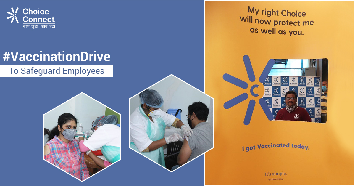 choiceconnect1's tweet photo. We have initiated the #COVID19 #VaccinationDrive for all our employees and their dependents at our office today. We desire to ensure the safety of our people. So get yourself #jabbed.
@ChoiceBroking
#Vaccination #GetVaccinated #Vaccine #ChoiceConnect #StaySafe https://t.co/sizV0EYqE2